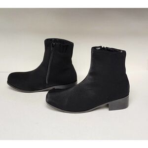 𝅺WOMEN'S Ankle Block Heel Booties Size US 7 Color Black